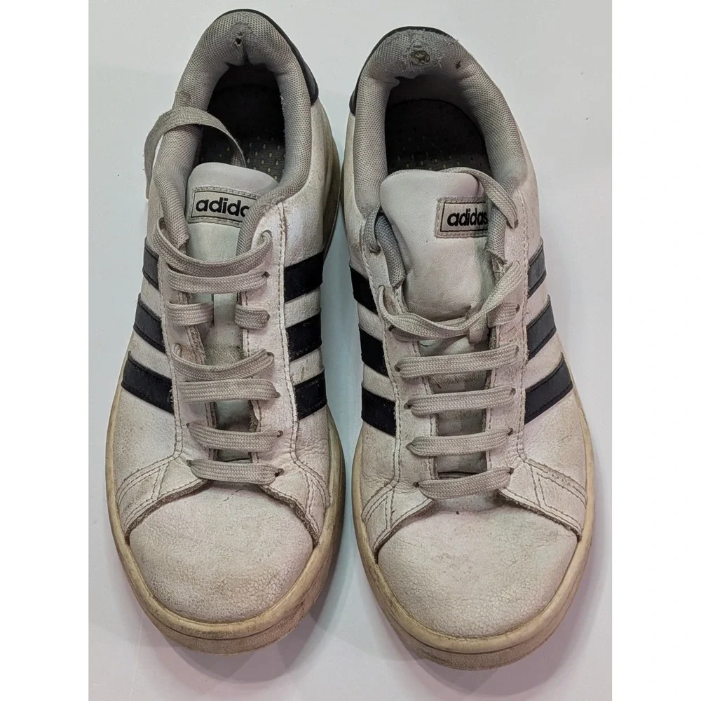 Adidas Grand Court Sneakers Mens 9 White Black Fair Casual Classic F36392